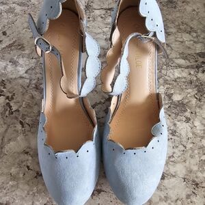 Chase + Chloe Womens Serenity Blue Heels Size 8.5